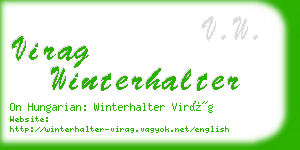 virag winterhalter business card